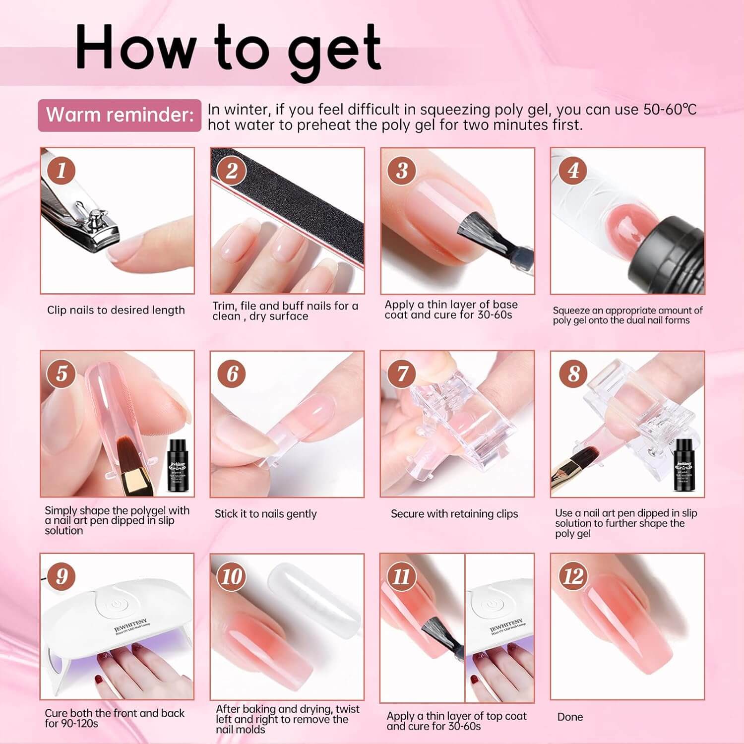 Poly Nail Gel Extension Kit - 14 Colors - Image 7