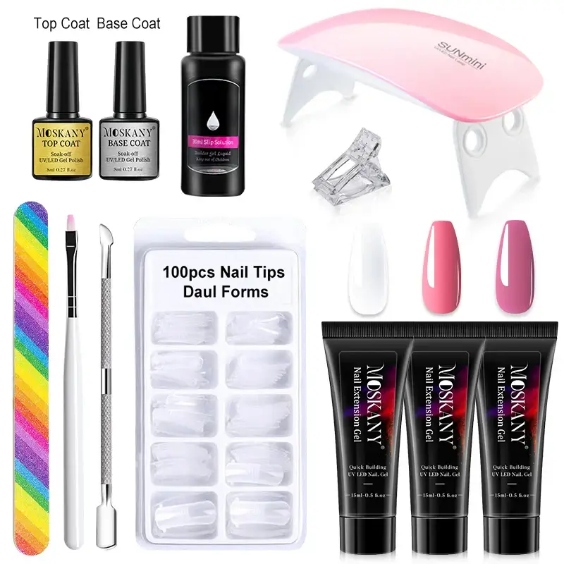 Poly Nail Gel Extension Kit - 3 Colours - Image 4