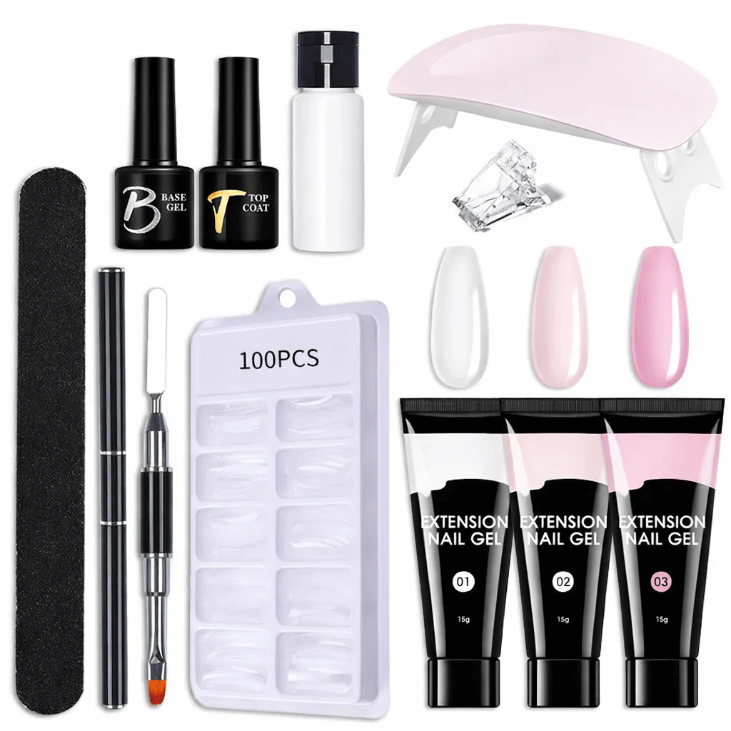 Poly Nail Gel Extension Kit - 3 Colours - Image 5