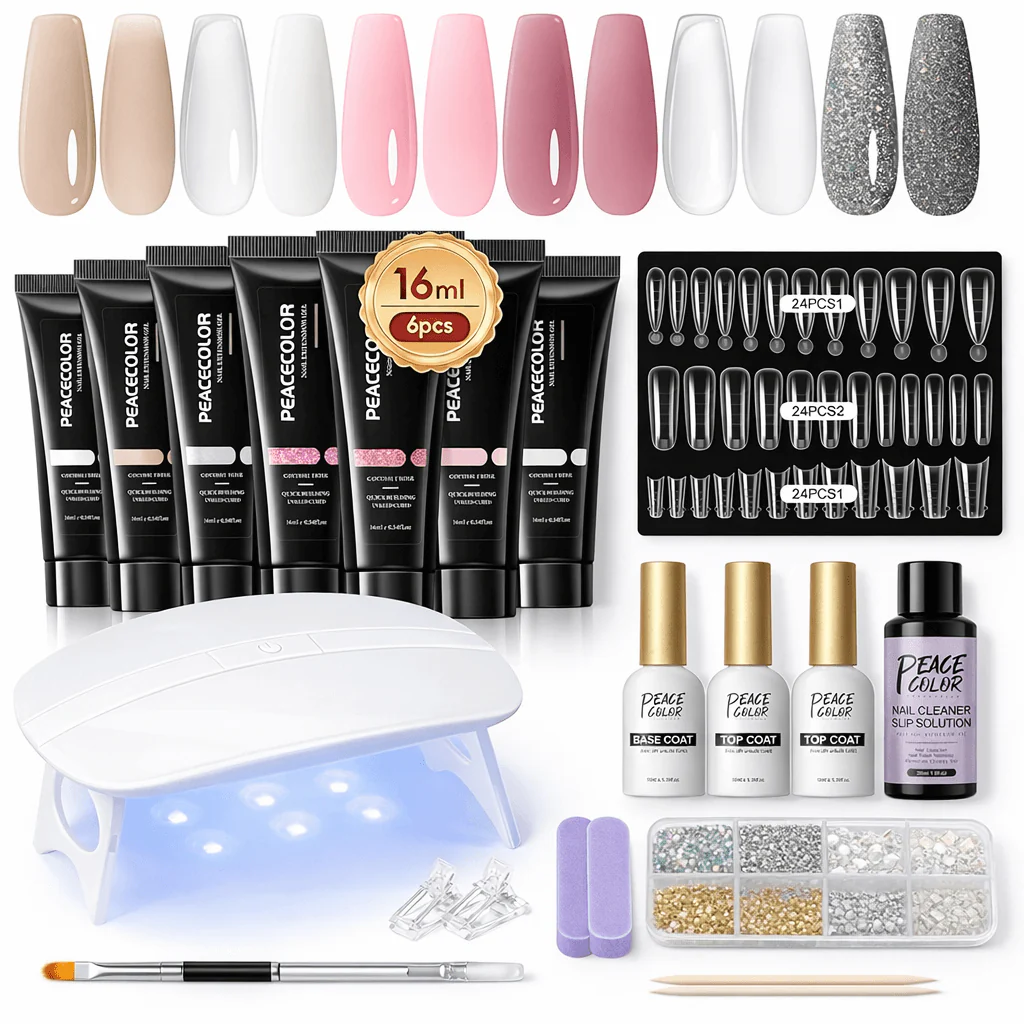 Poly Nail Gel Extension Kit - 6 Colours - Image 4
