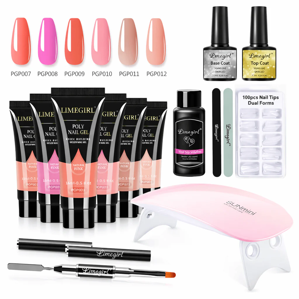 Poly Nail Gel Extension Kit - 6 Colours - Image 2