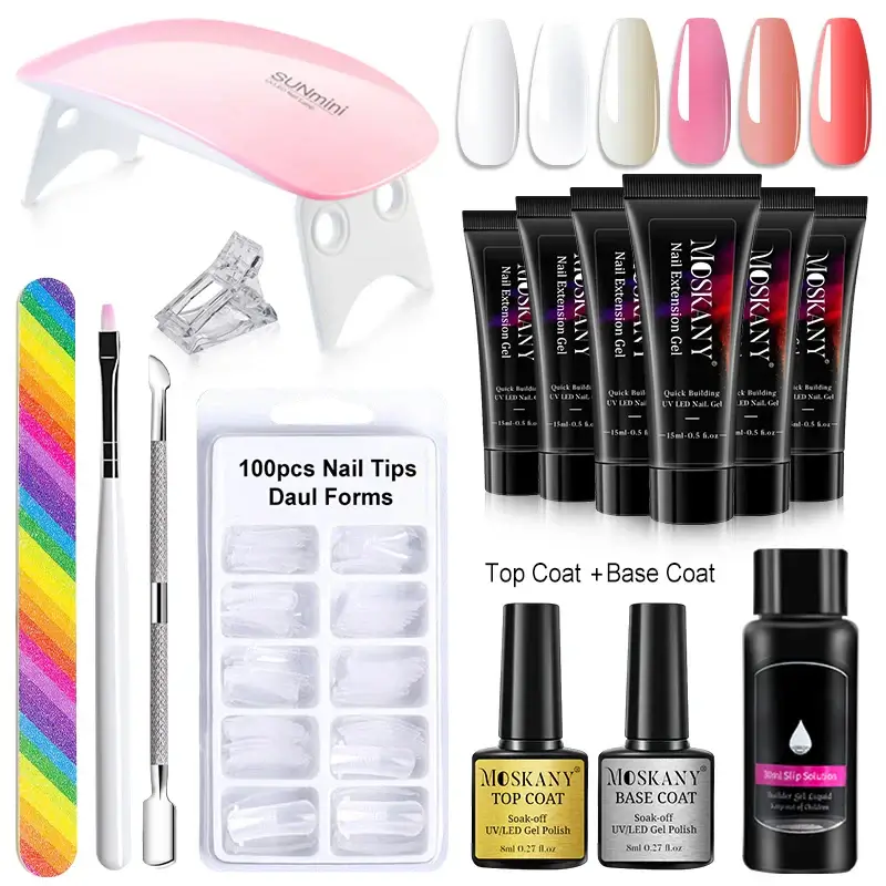Poly Nail Gel Extension Kit - 6 Colours - Image 3
