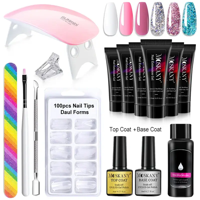 Poly Nail Gel Extension Kit - 6 Colours - Image 5