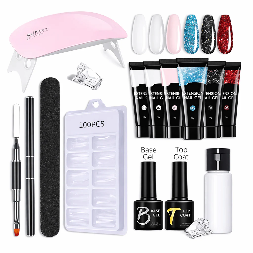 Poly Nail Gel Extension Kit - 6 Colours - Image 6