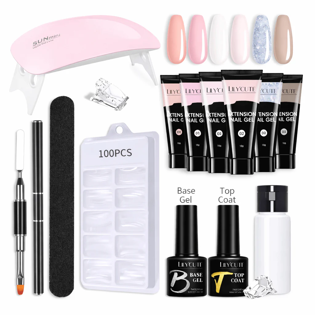 Poly Nail Gel Extension Kit - 6 Colours - Image 7