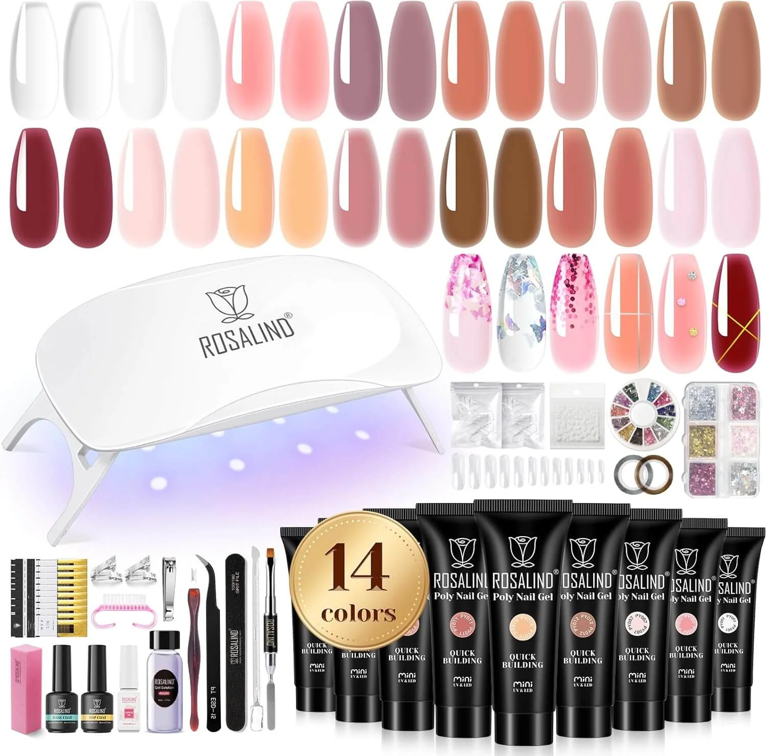 Poly Nail Gel Kit - 14 Colors