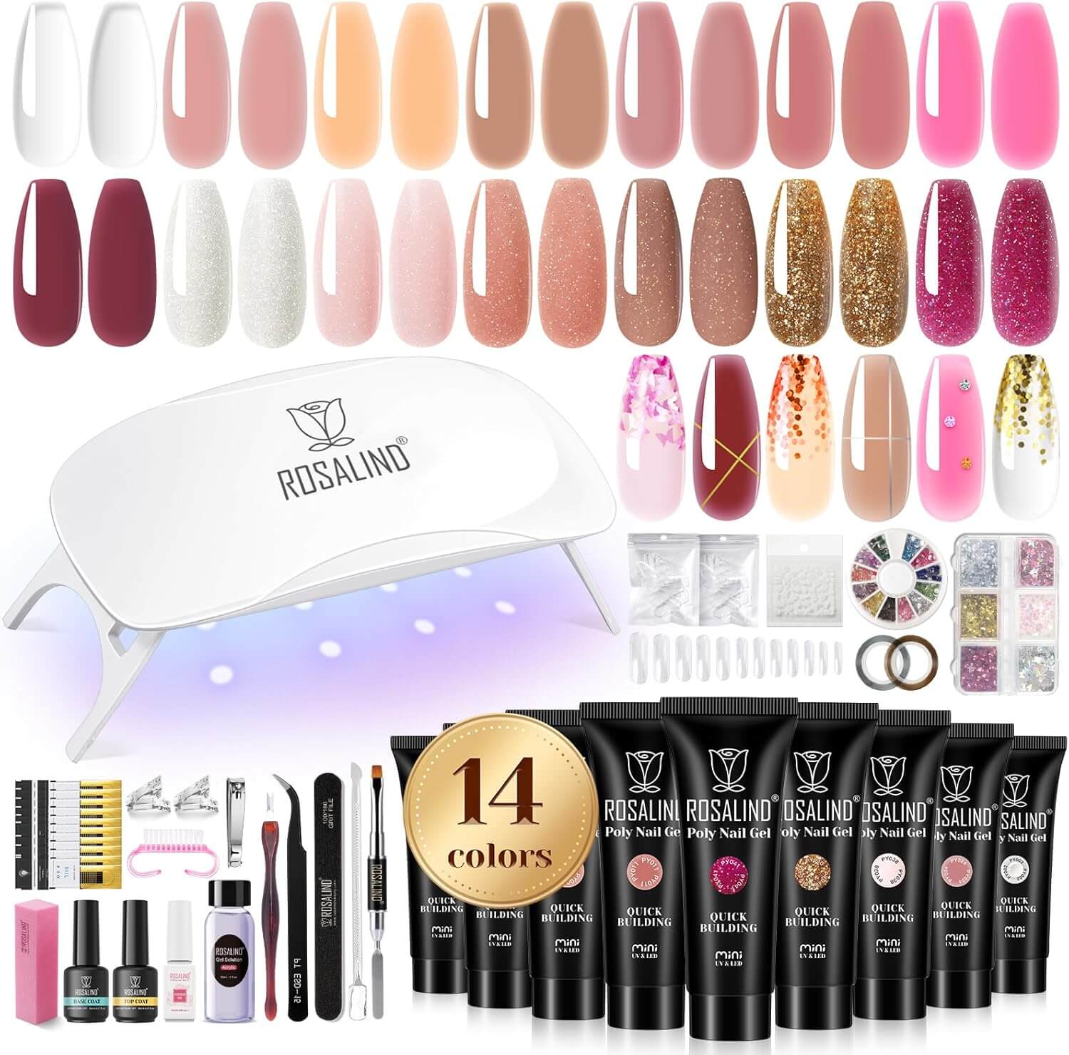 Poly Nail Gel Kit - 14 Colors - Image 2