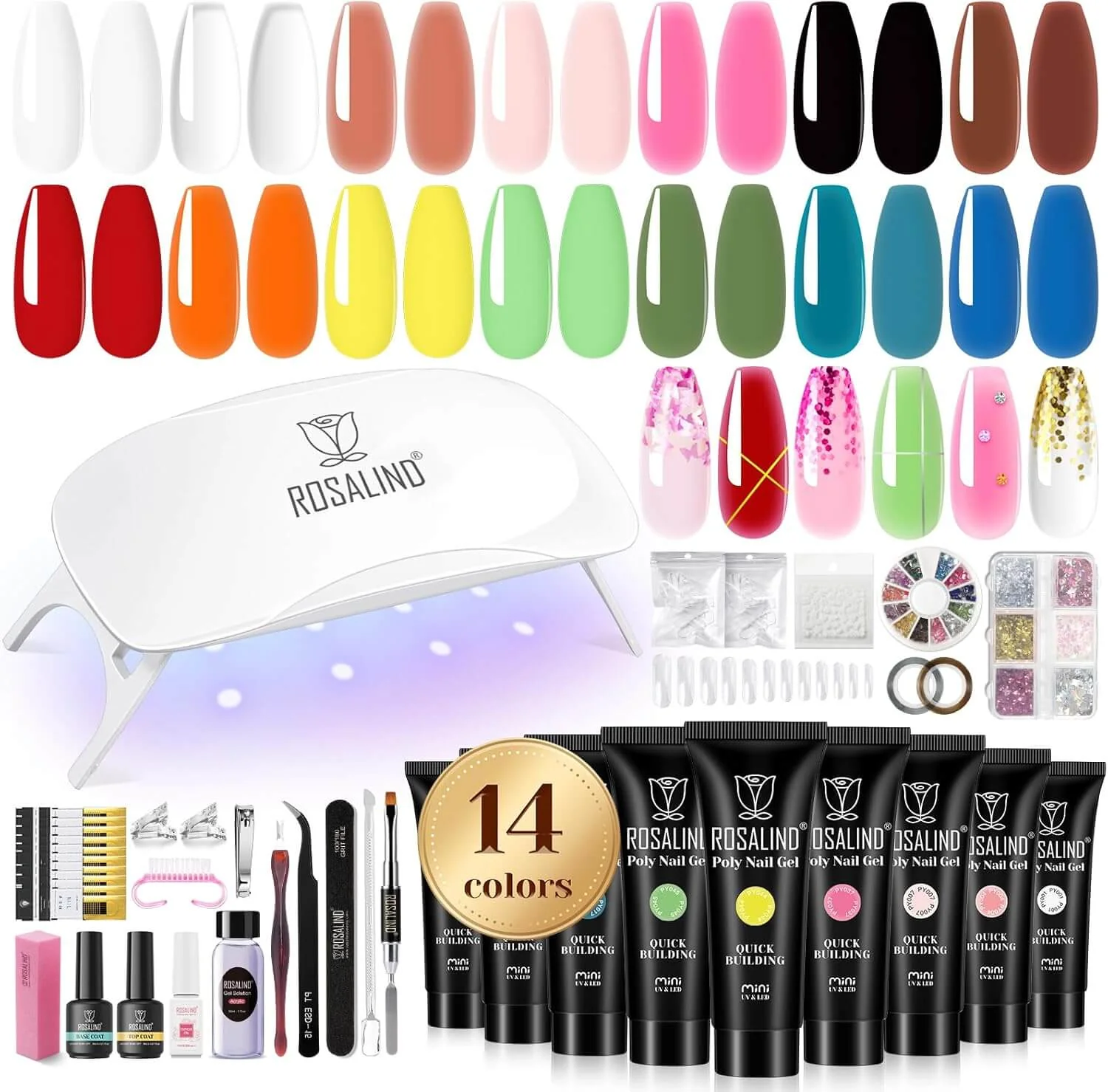 Poly Nail Gel Kit - 14 Colors - Image 3