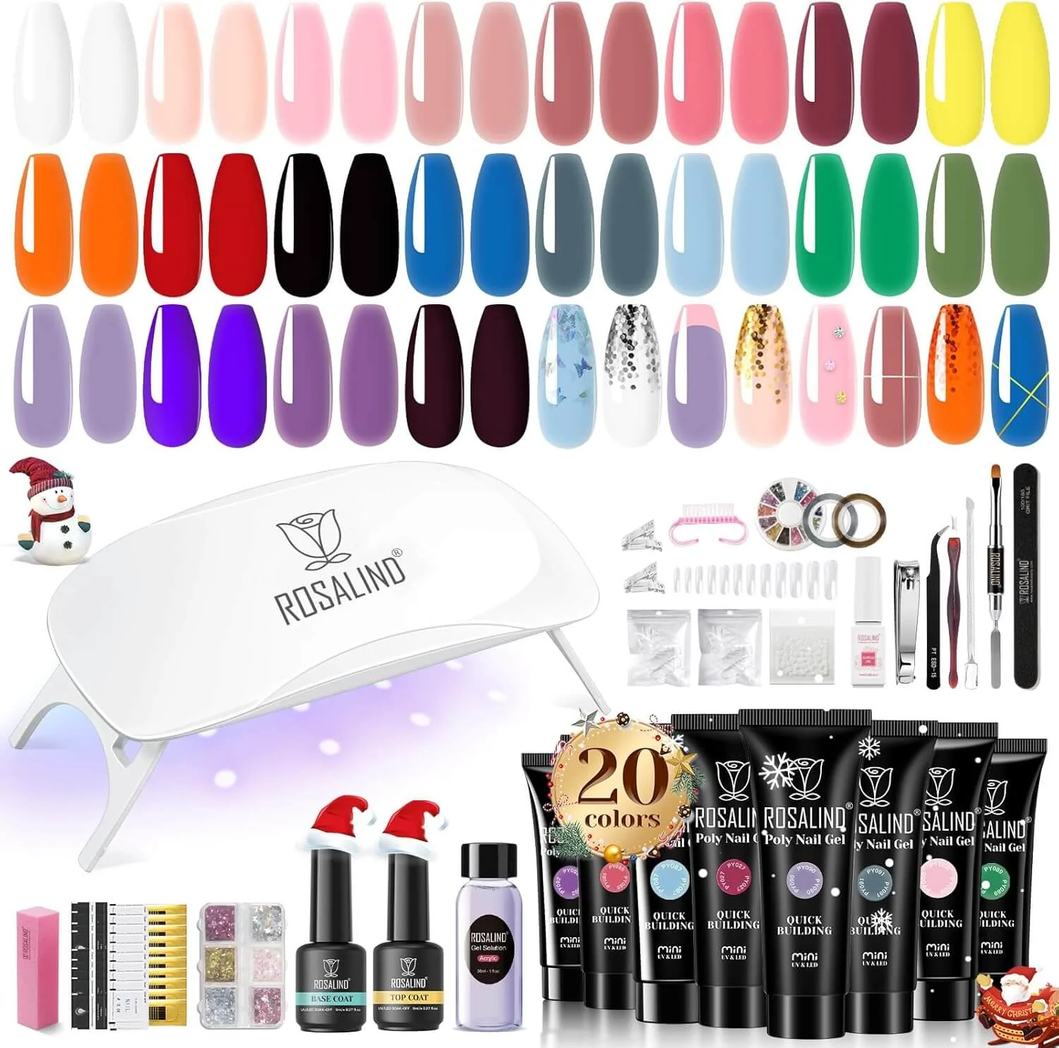 Poly Nail Gel Kit - 20 Colors - Image 2