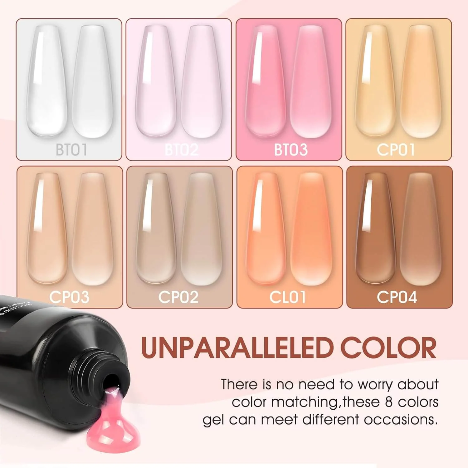 Poly Nail Gel Kit - 8 Colors - Image 12