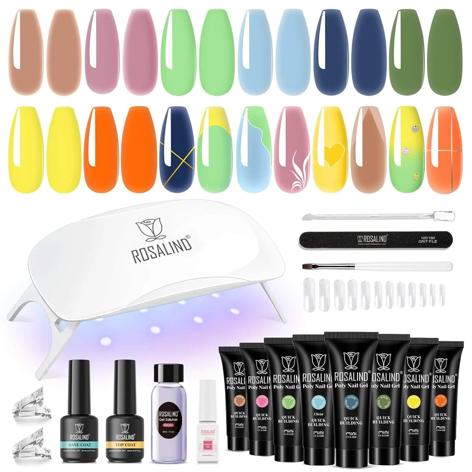 Poly Nail Gel Kit - 8 Colors - Image 3