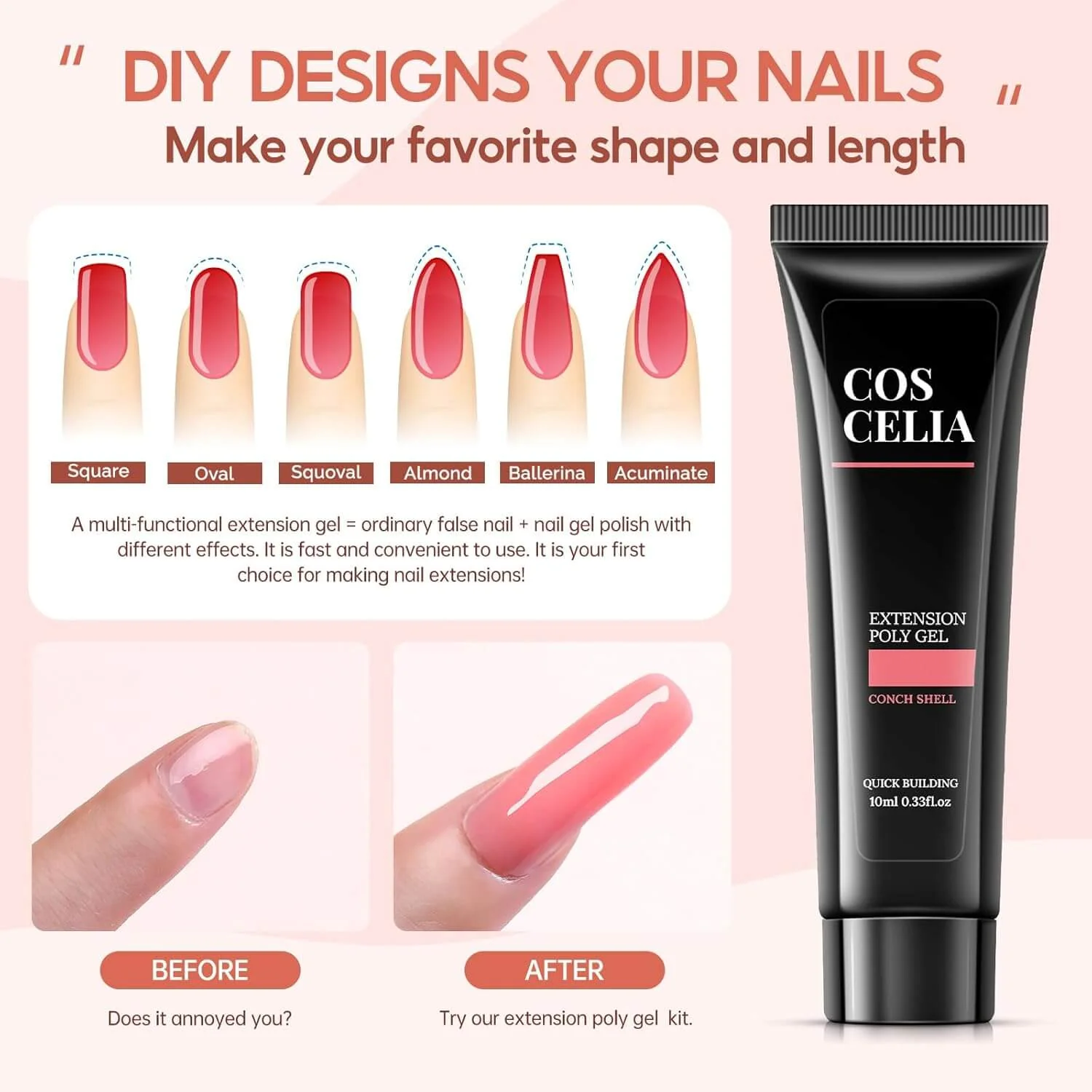 Poly Gel Nail Extension Kit - 6 Colors - Image 6