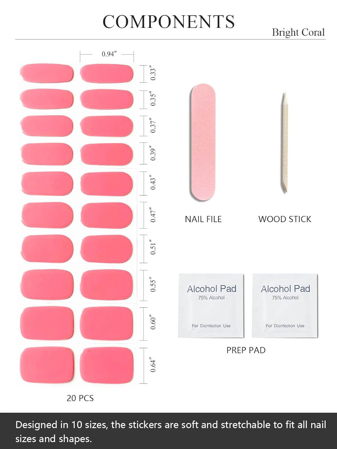 Semi Cured Gel Nail - French Bow - 20 PCS - Image 13
