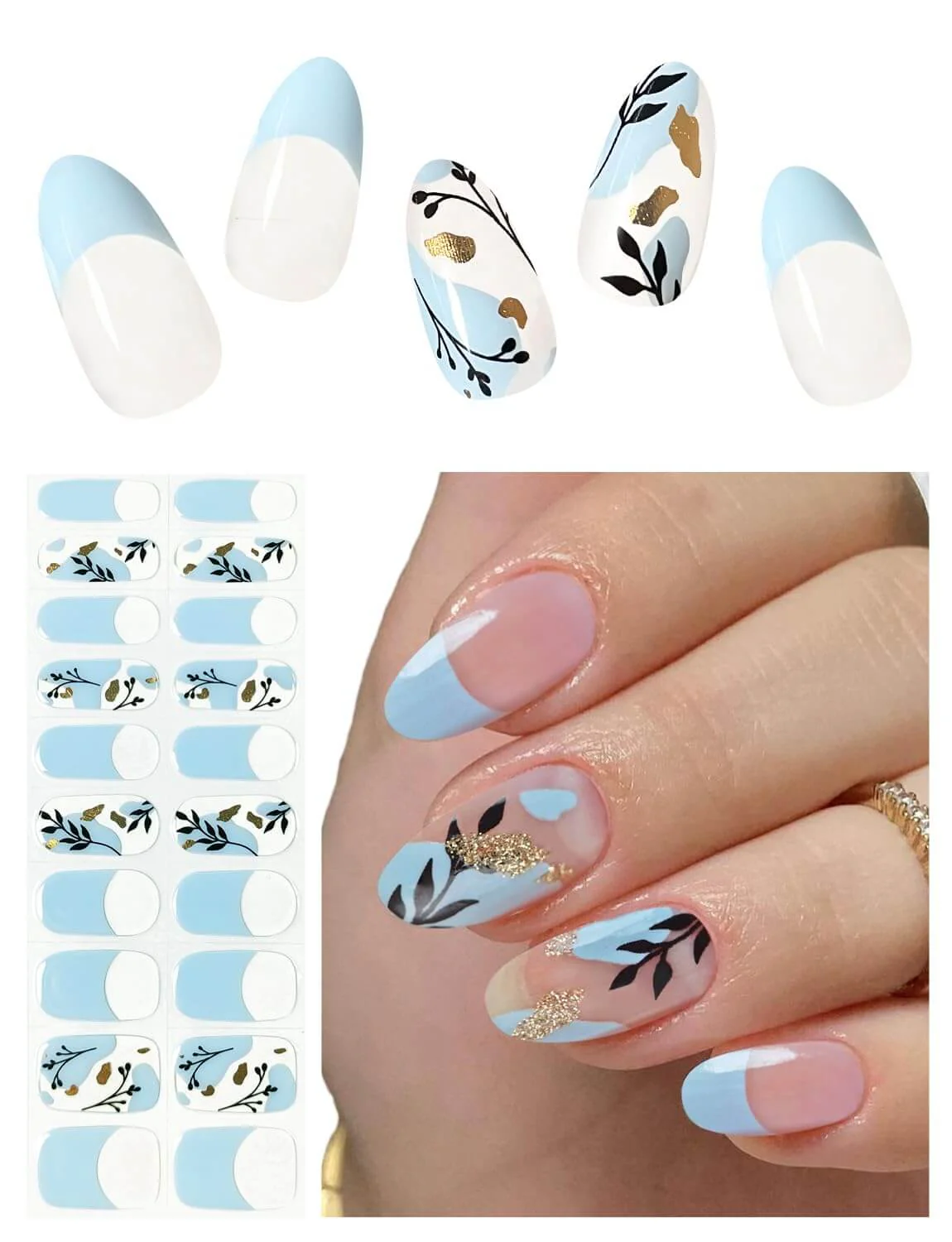 Semi Cured Gel Nail - French Bow - 20 PCS - Image 4