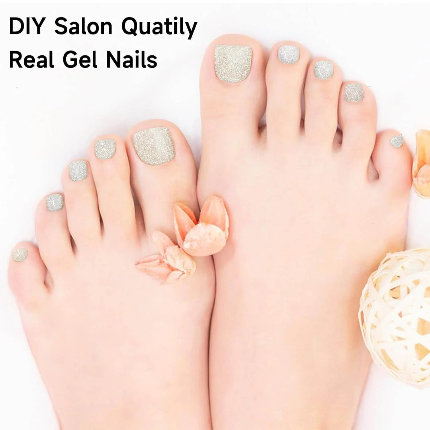 Semi Cured Gel Nail Strips 34 Pcs Glitter Collection - Image 16