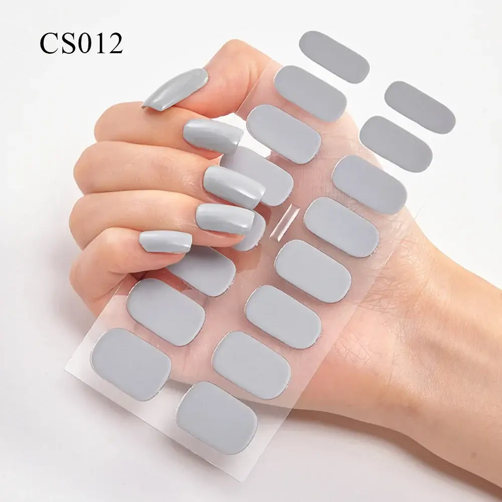 Semi Cured Gel Solid Color Nail/20 Tips - Image 4