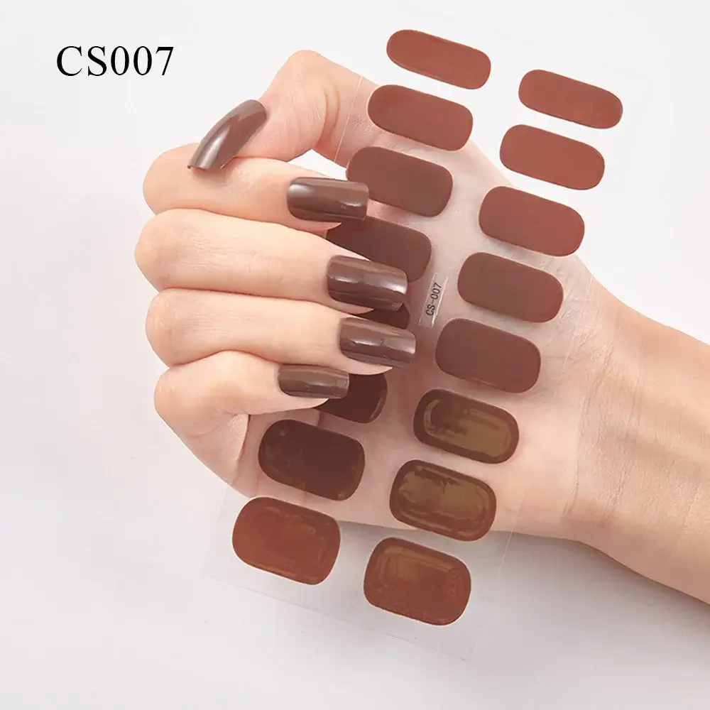 Semi Cured Gel Solid Color Nail/20 Tips - Image 8