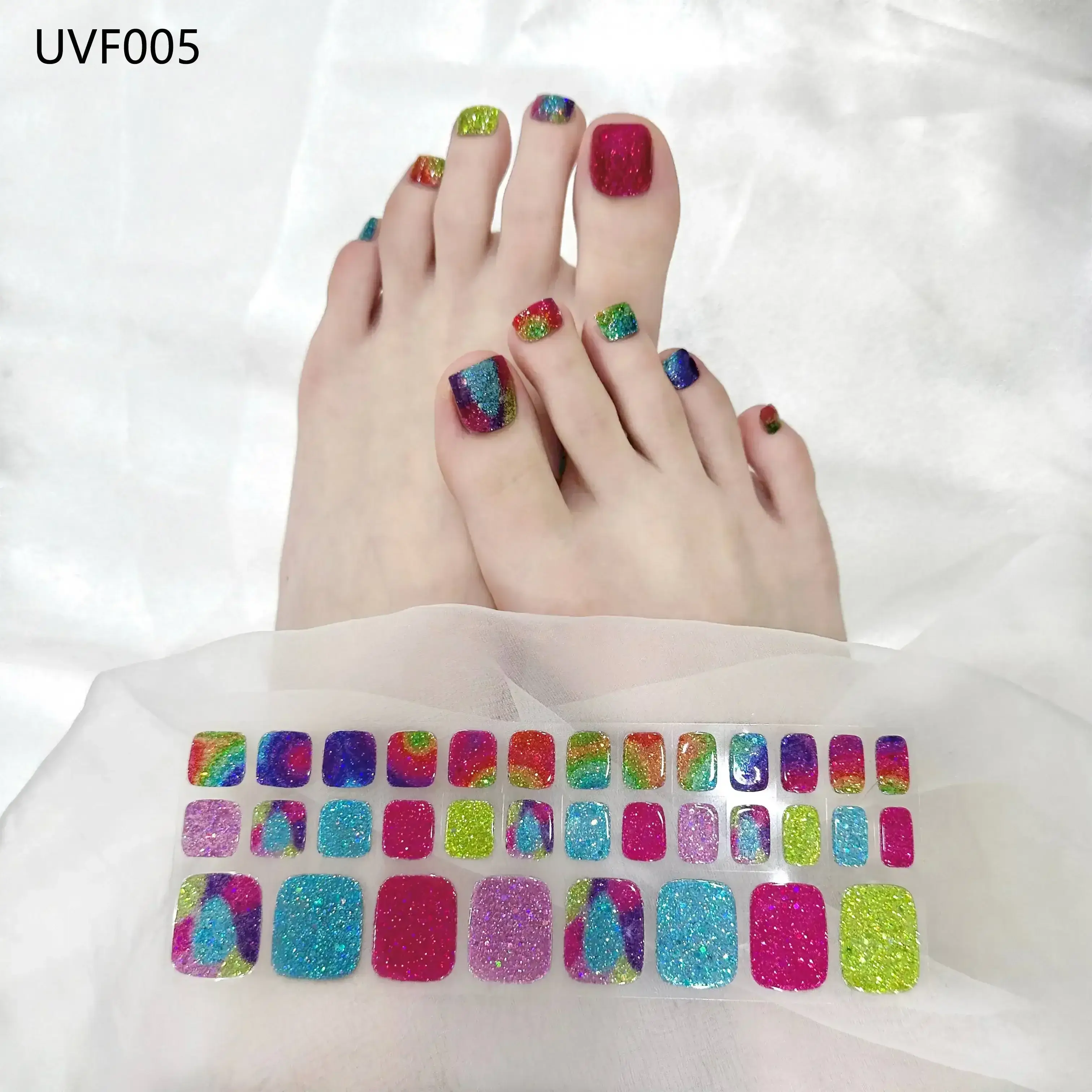Semi Cured Gel Toe Nail/34 Tips - Image 16