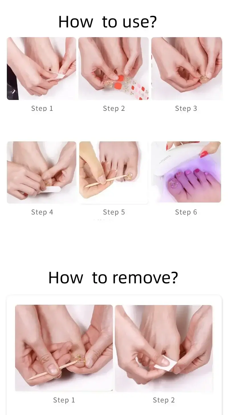 Semi Cured Gel Toe Nail/34 Tips - Image 9
