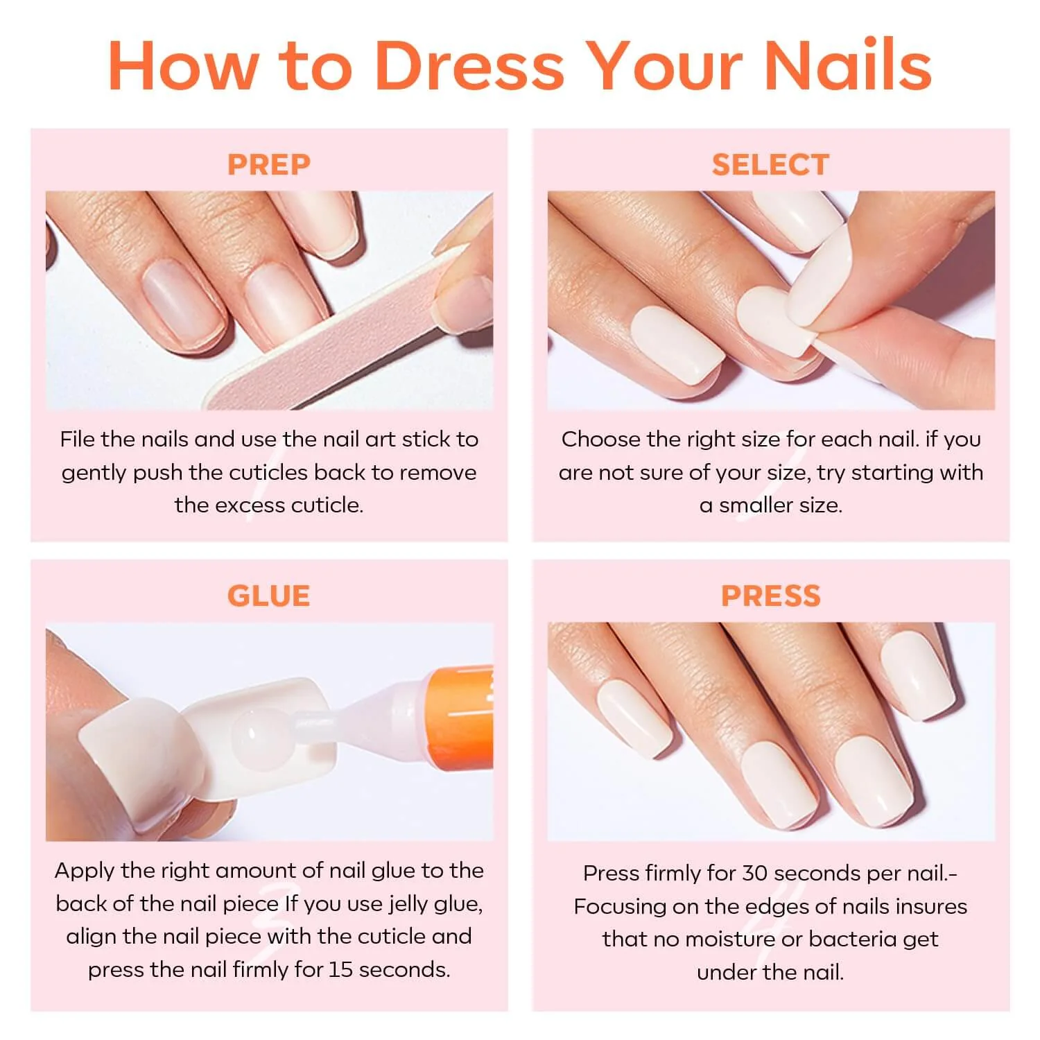 Short Square Press on Nails/24Pcs - Image 11