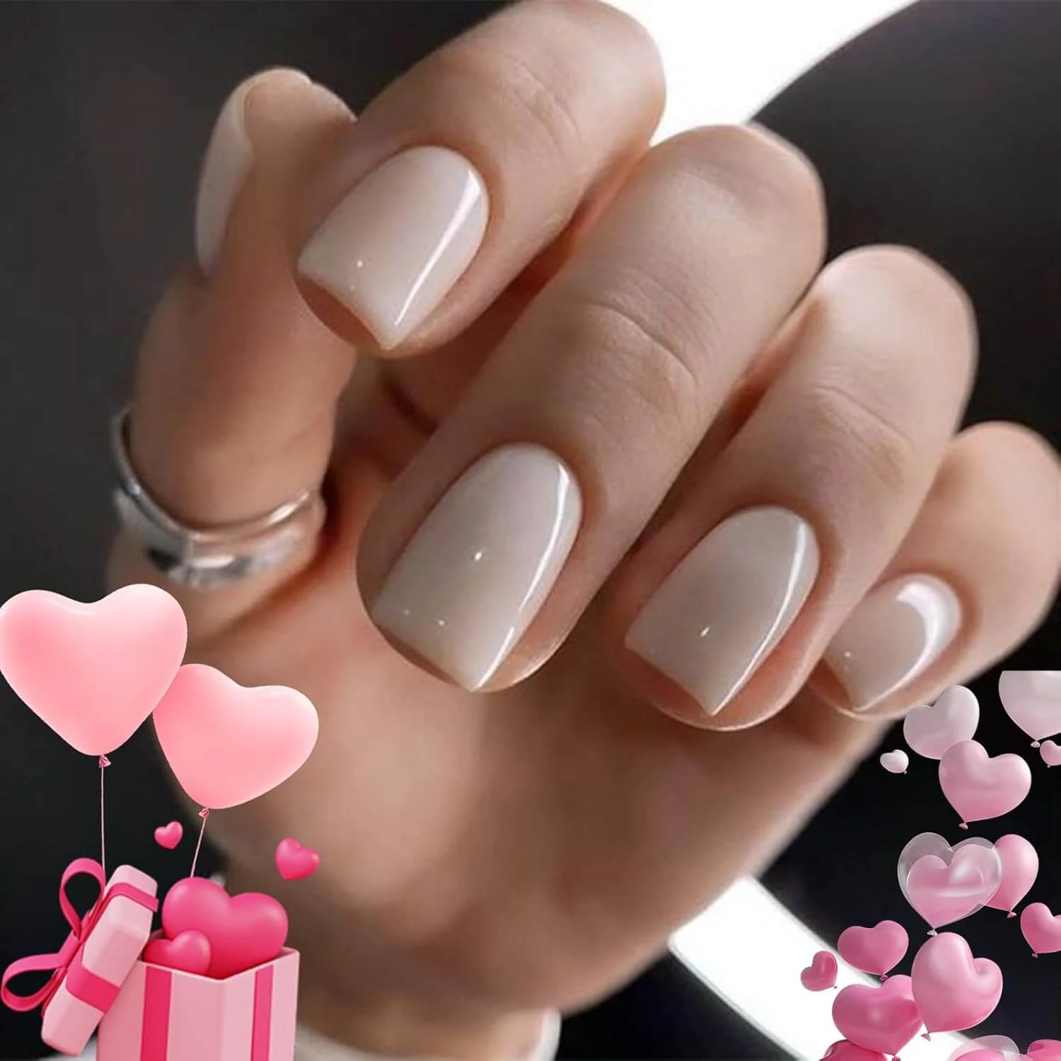 Short Square Press on Nails/24Pcs - Image 2