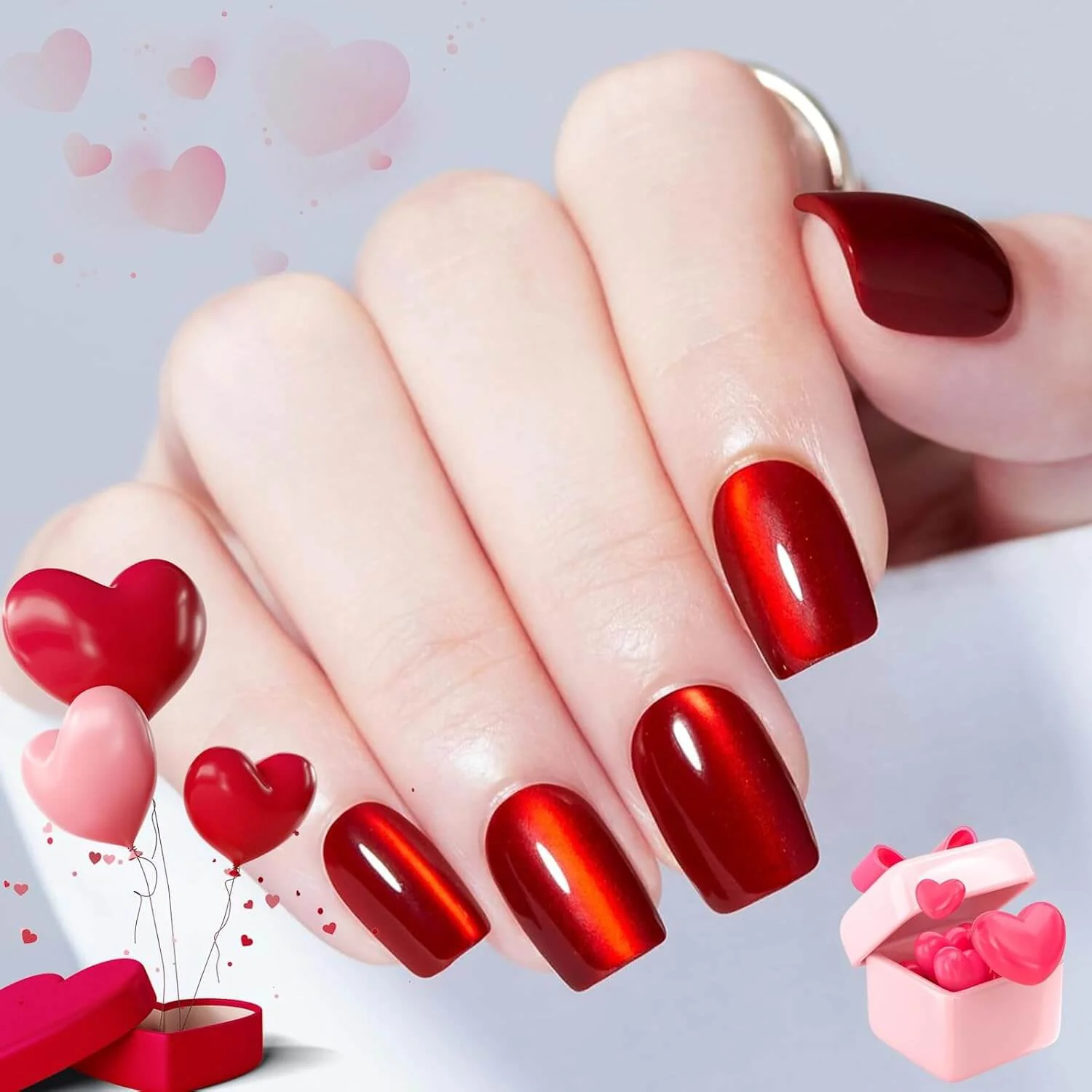 Short Square Press on Nails/24Pcs - Image 8