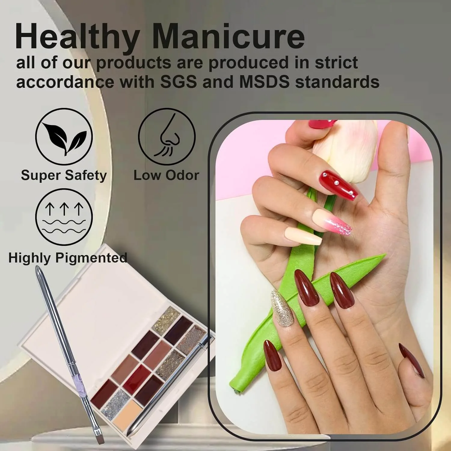 Solid Gel Polish - 9 Colors - Global - Image 11