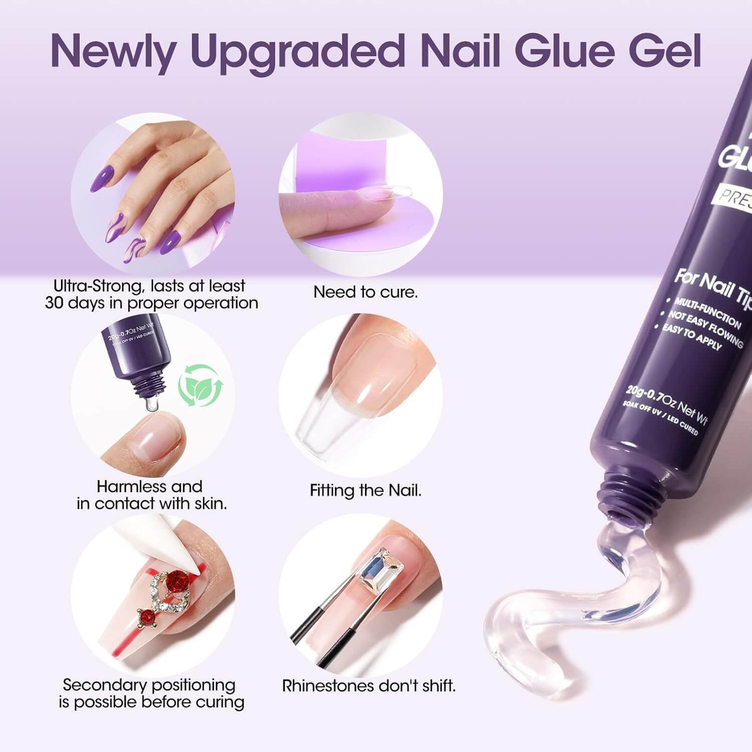 Solid Nail Glue Gel 🇺🇸 Power Bond 🔥 - Image 11
