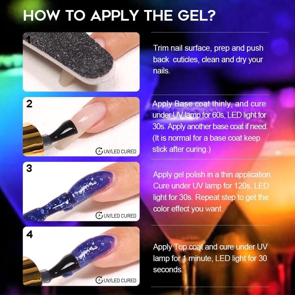 Thermal Gel Nail Polish - 6 Colors - Image 10