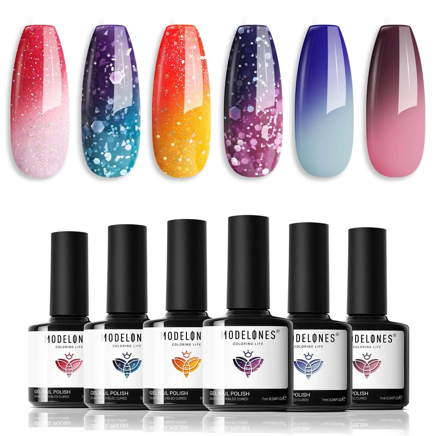 Thermal Gel Nail Polish - 6 Colors - Image 3