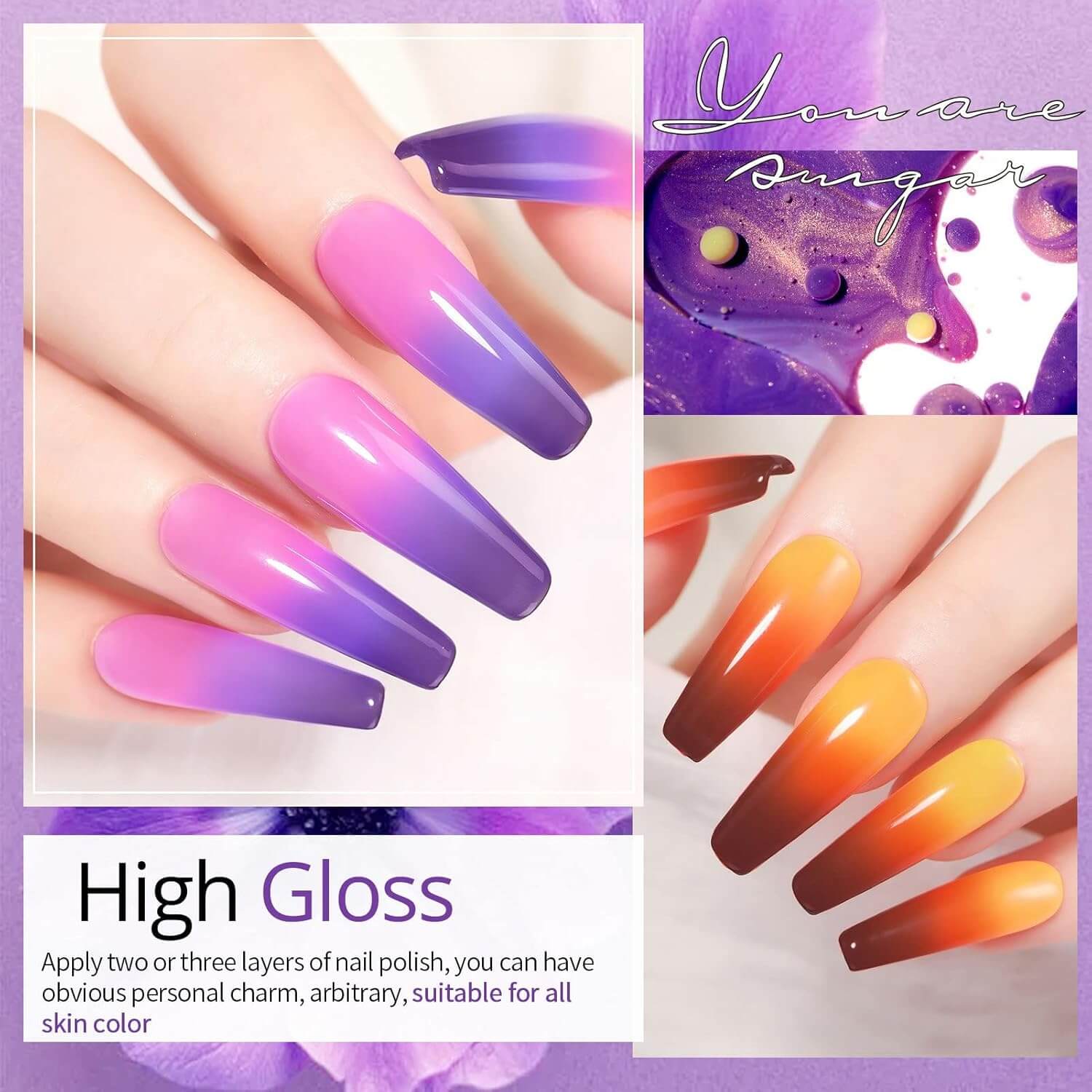 Thermal Gel Nail Polish - 6 Colors - Image 9